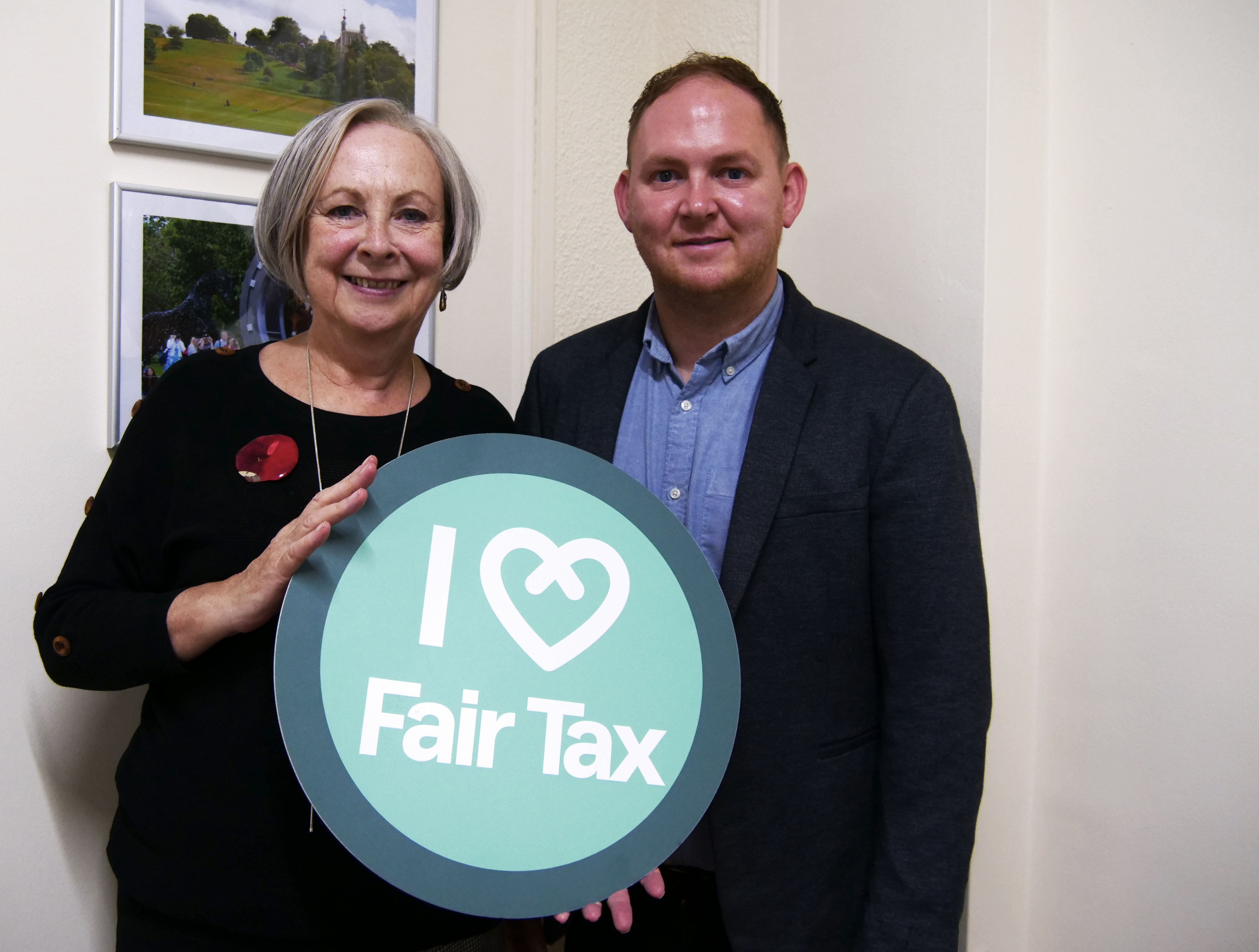 Cllrs Thorpe and Grice show support for fair tax