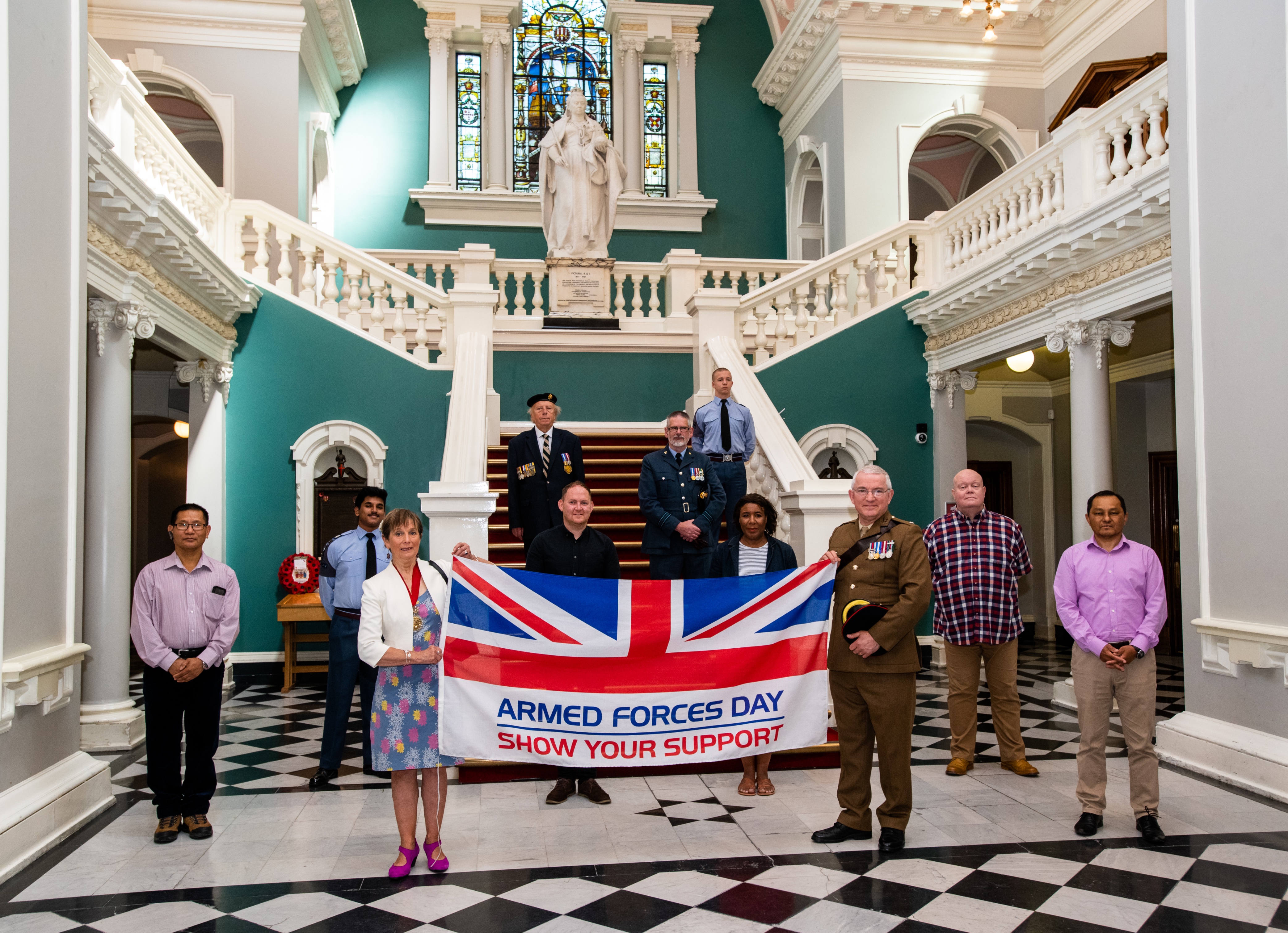 Raising the flag for Armed Forces Day