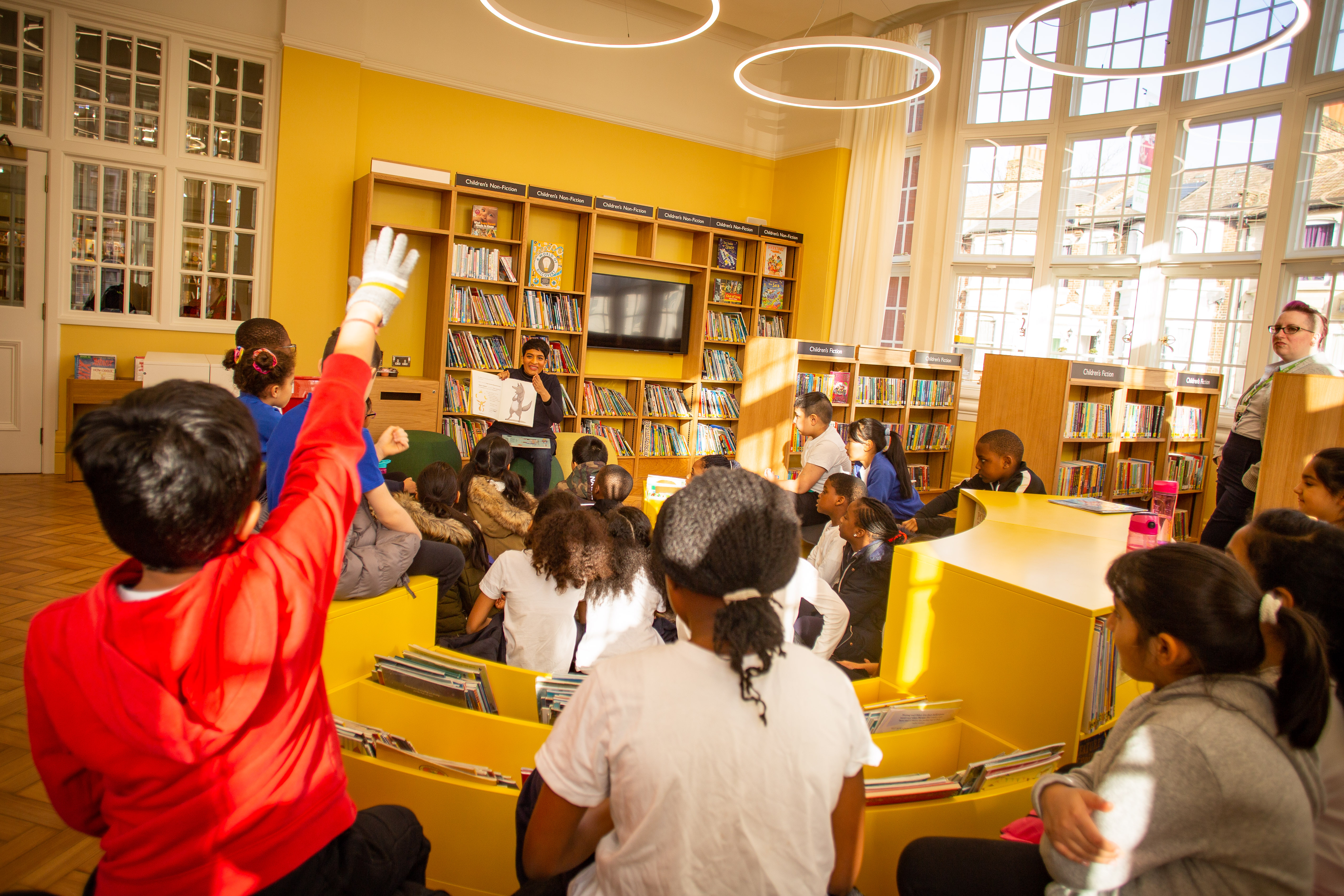 Children listening to a story in Plumstead Library