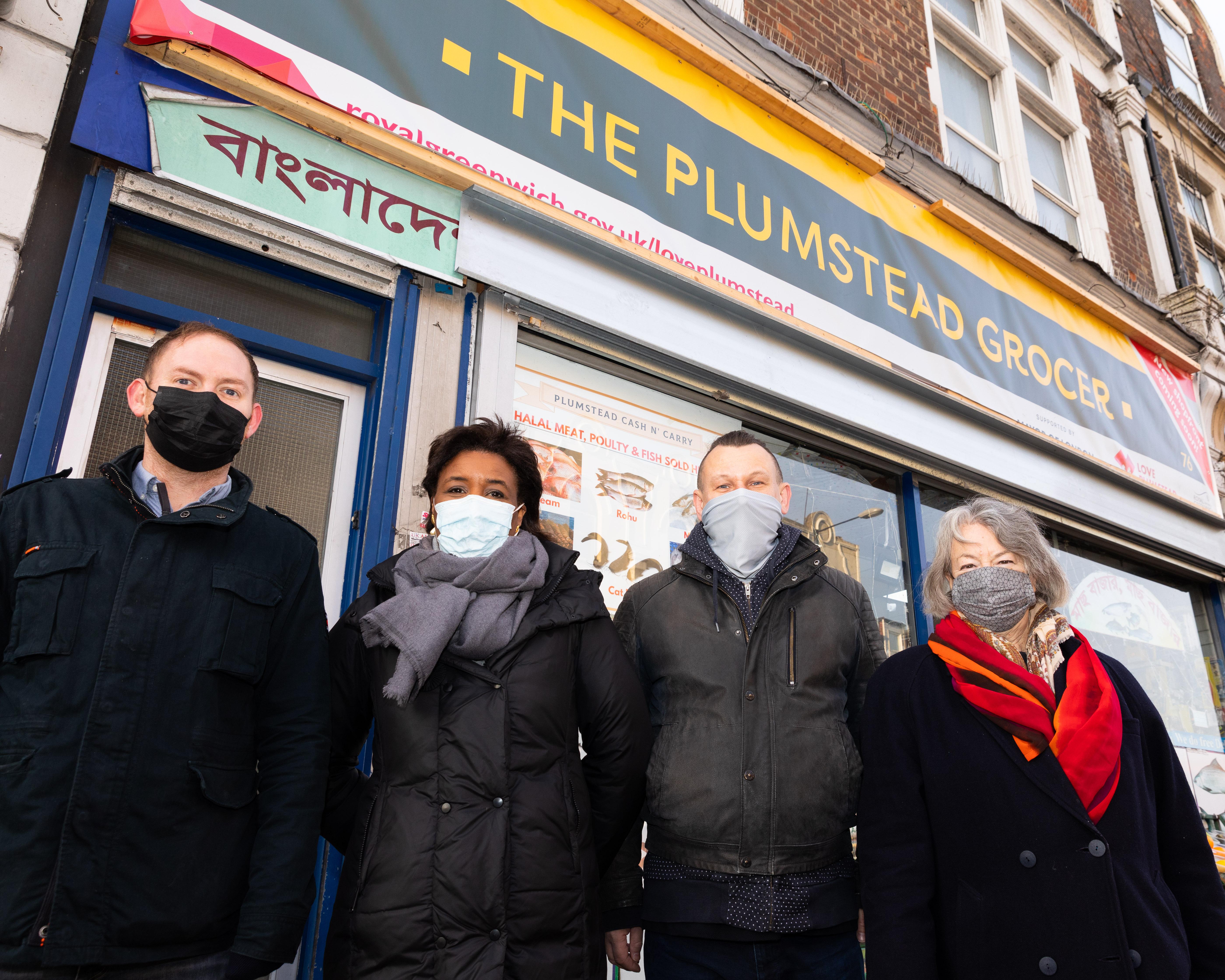 Royal Greenwich councillors and local businesses met today to see the progress made on a council-led regeneration scheme in Plumstead.