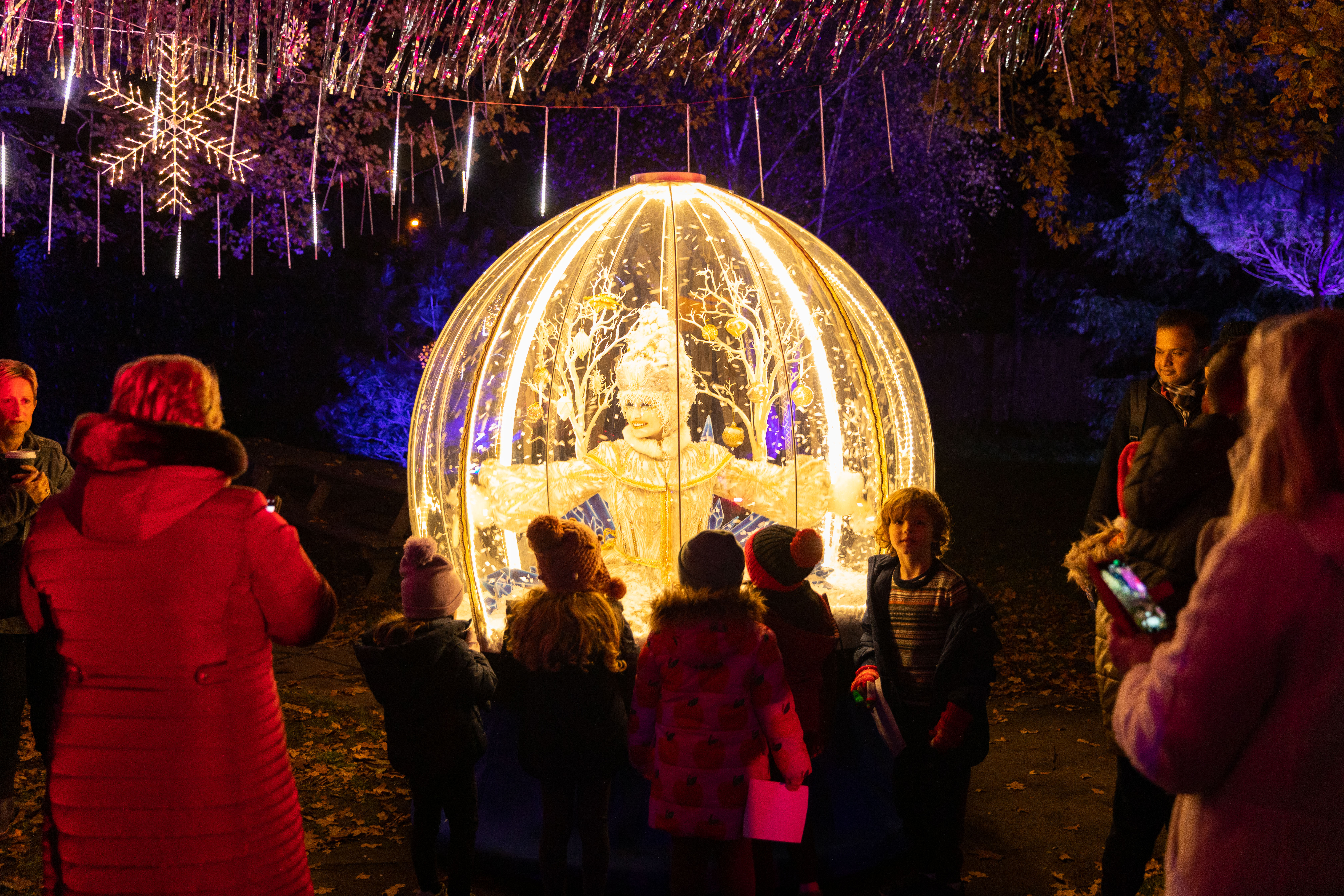 Snow queen at Sparkle in the Park