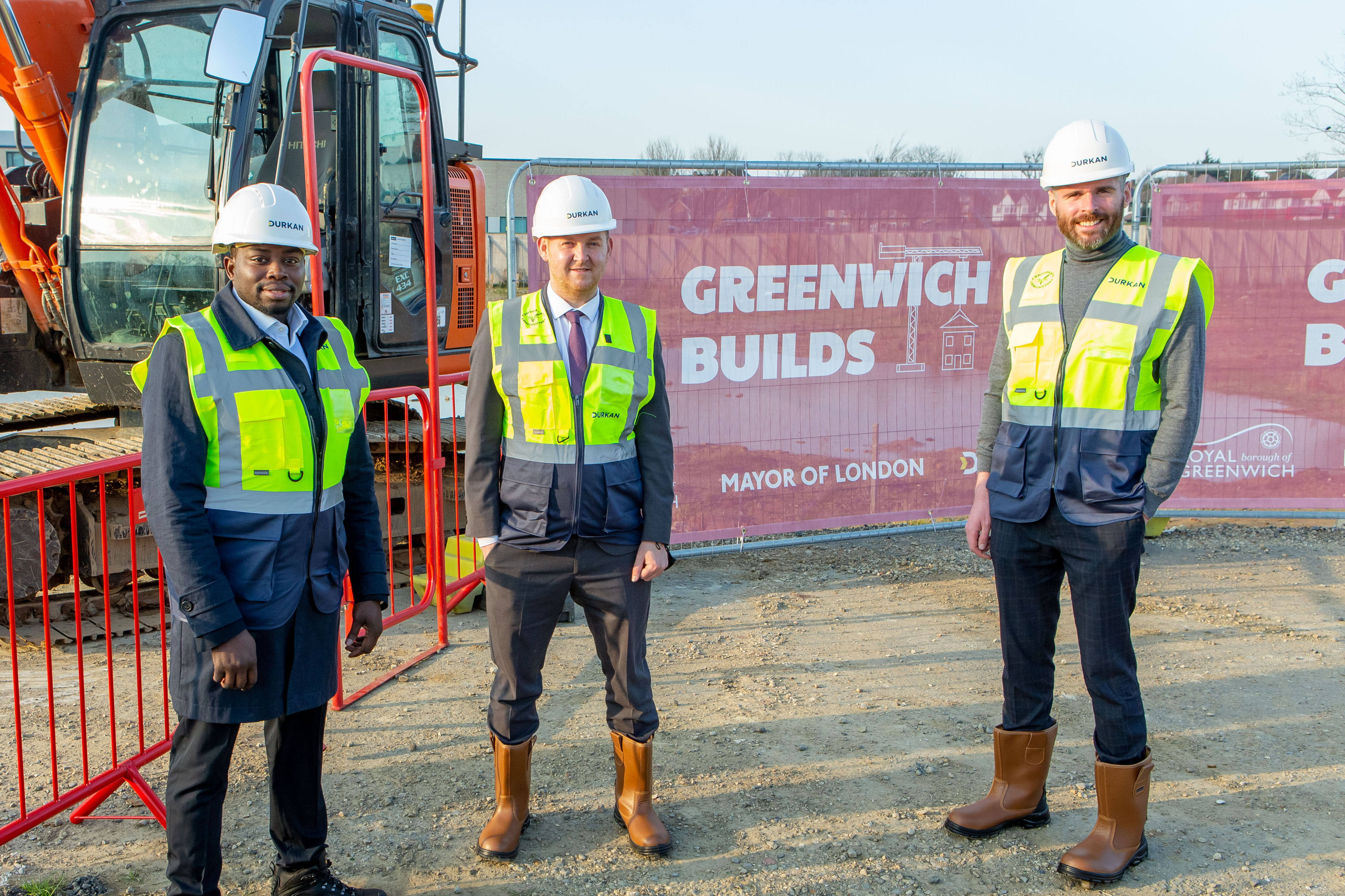 Member for Housing Cllr Okereke, Leader Cllr Thorpe and Deputy Mayor Tom Copley