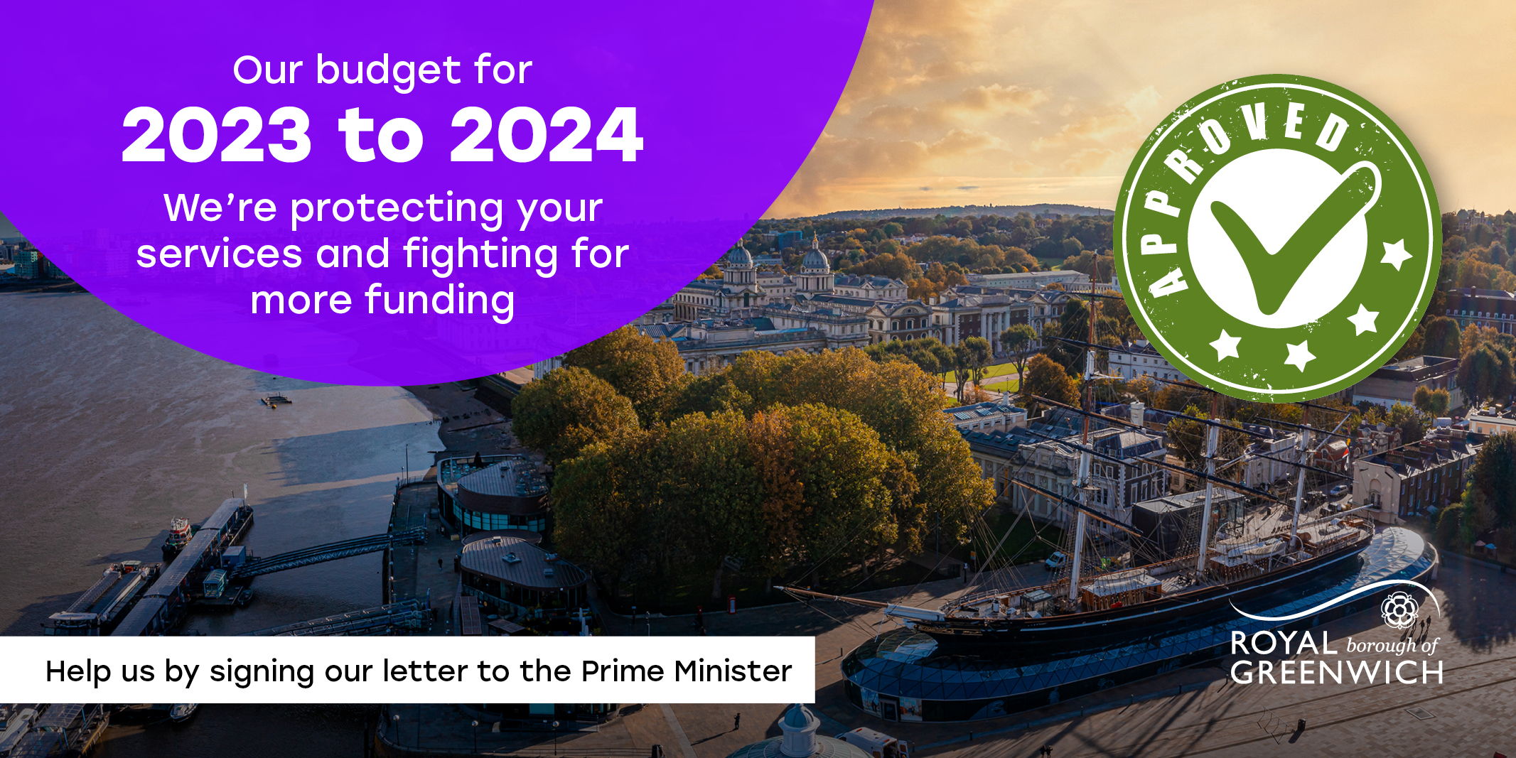 Approved budget - sign our letter to the PM