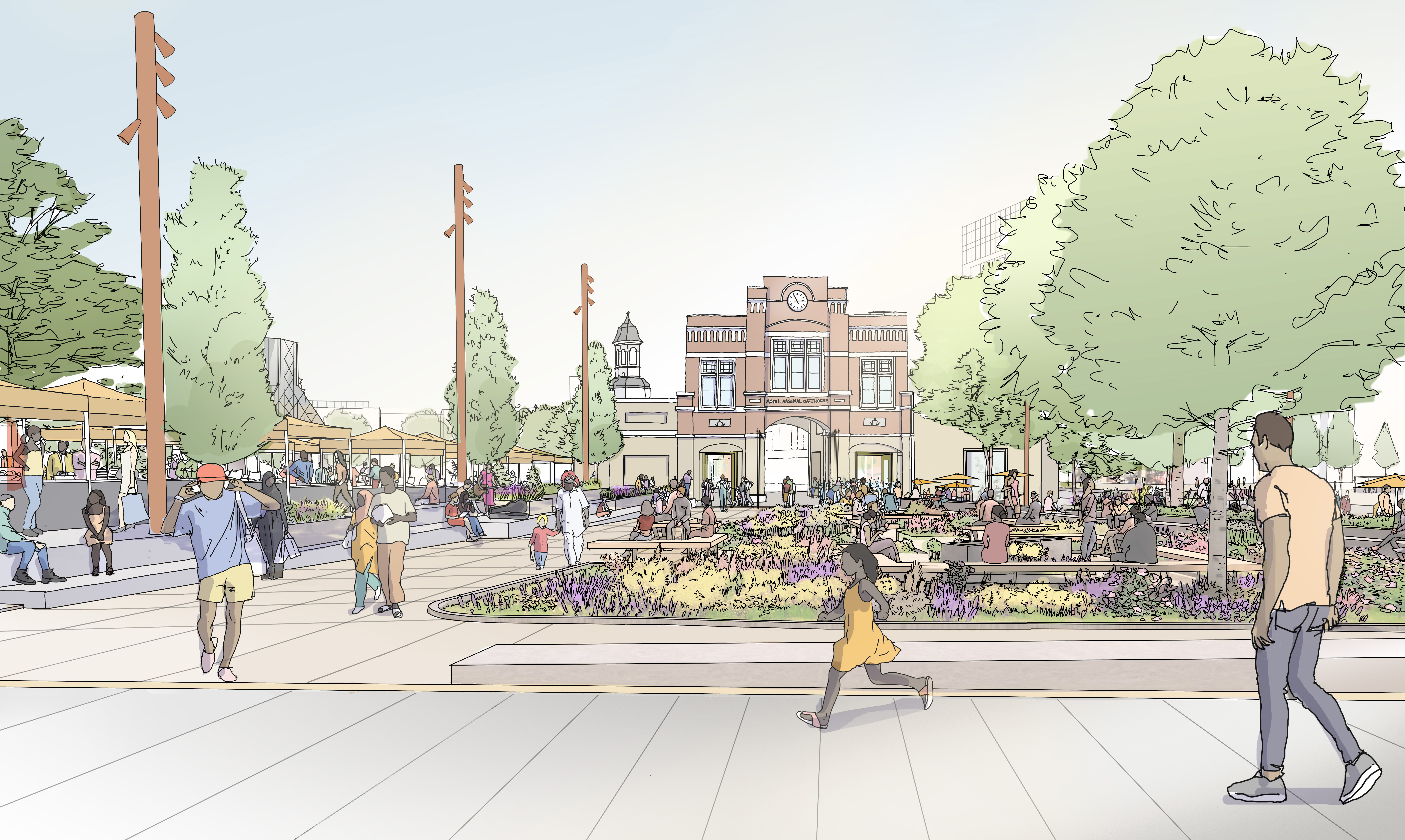 Artist impression of Beresford Square