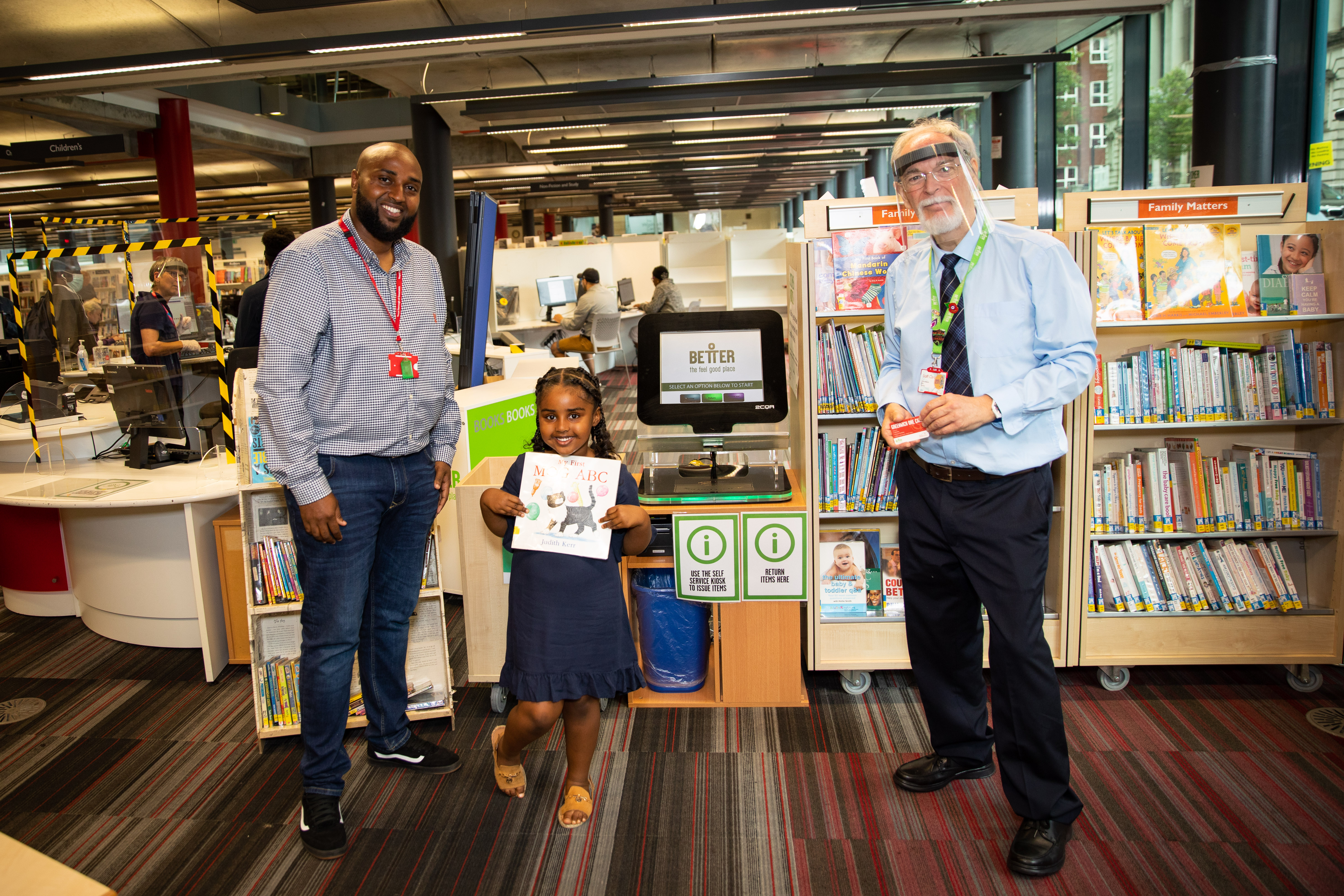 Cllr Adel Khaireh at the Woolwich Centre library