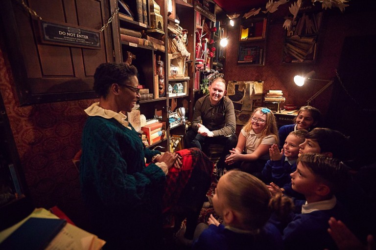 Cllr Danny Thorpe, Leader of the Royal Borough of Greenwich, visited Punchdrunk’s The Lost Lending Library at Haimo Primary School.