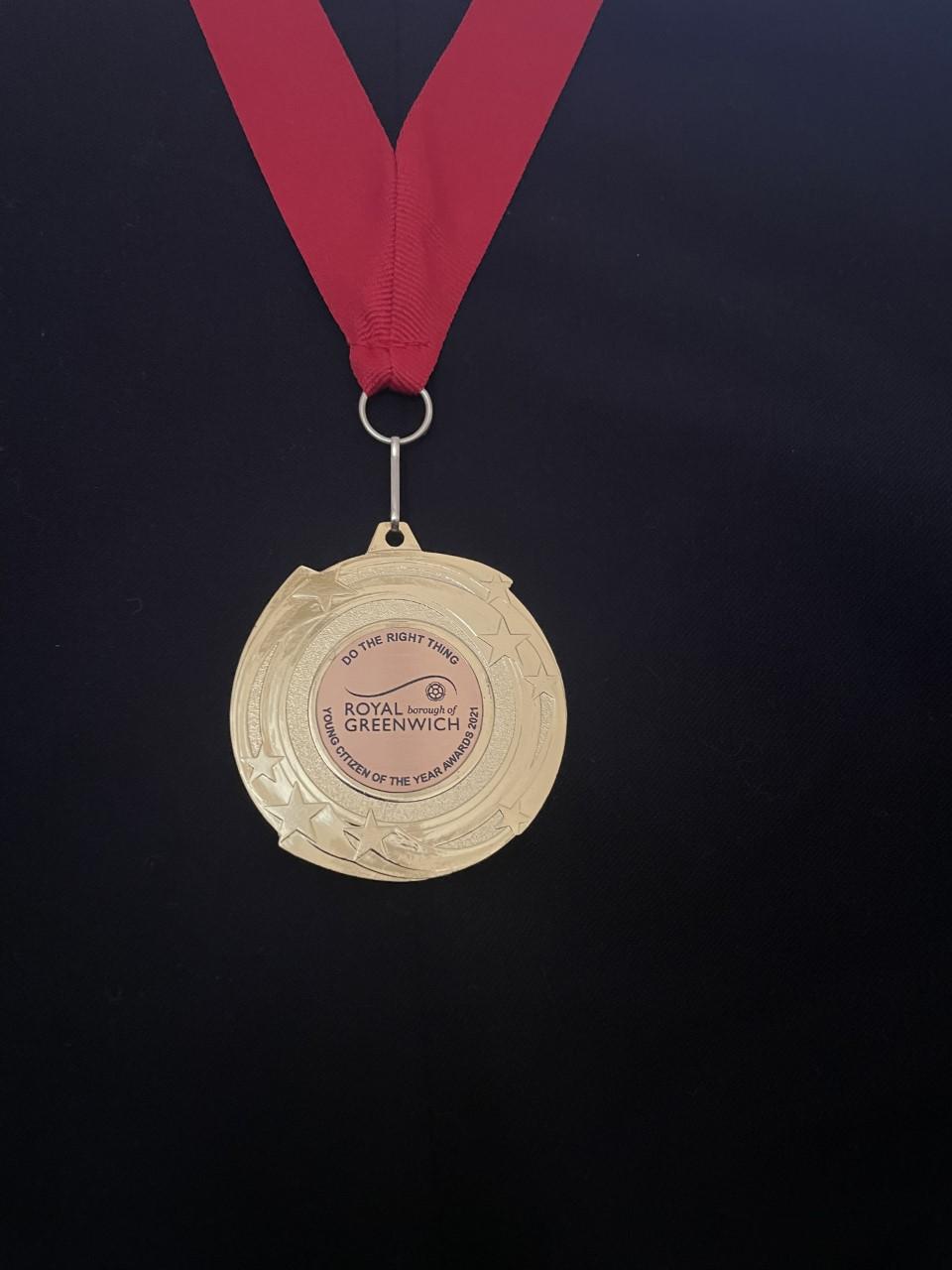 This year's Do The Right Thing Awards medal