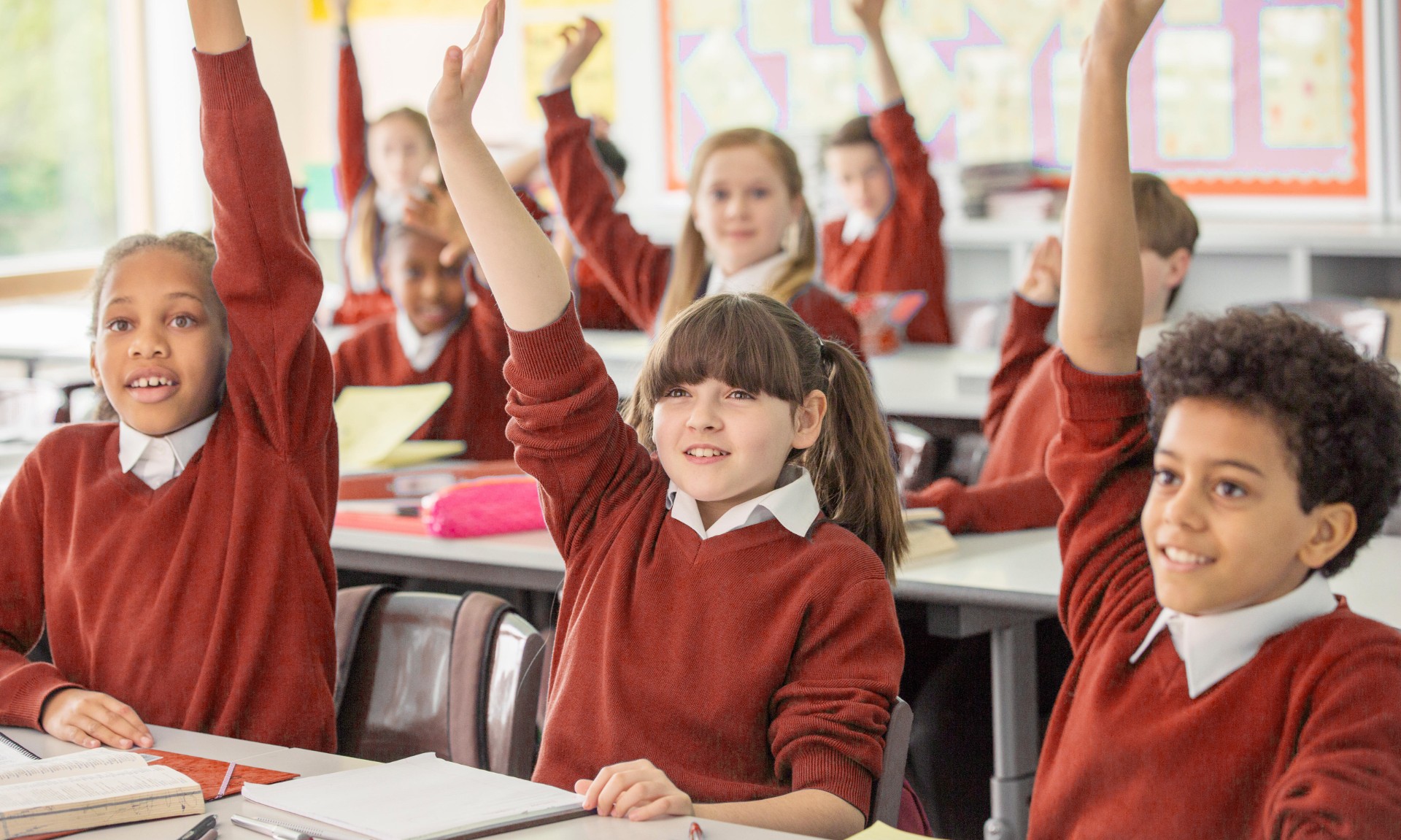 School pupils in class