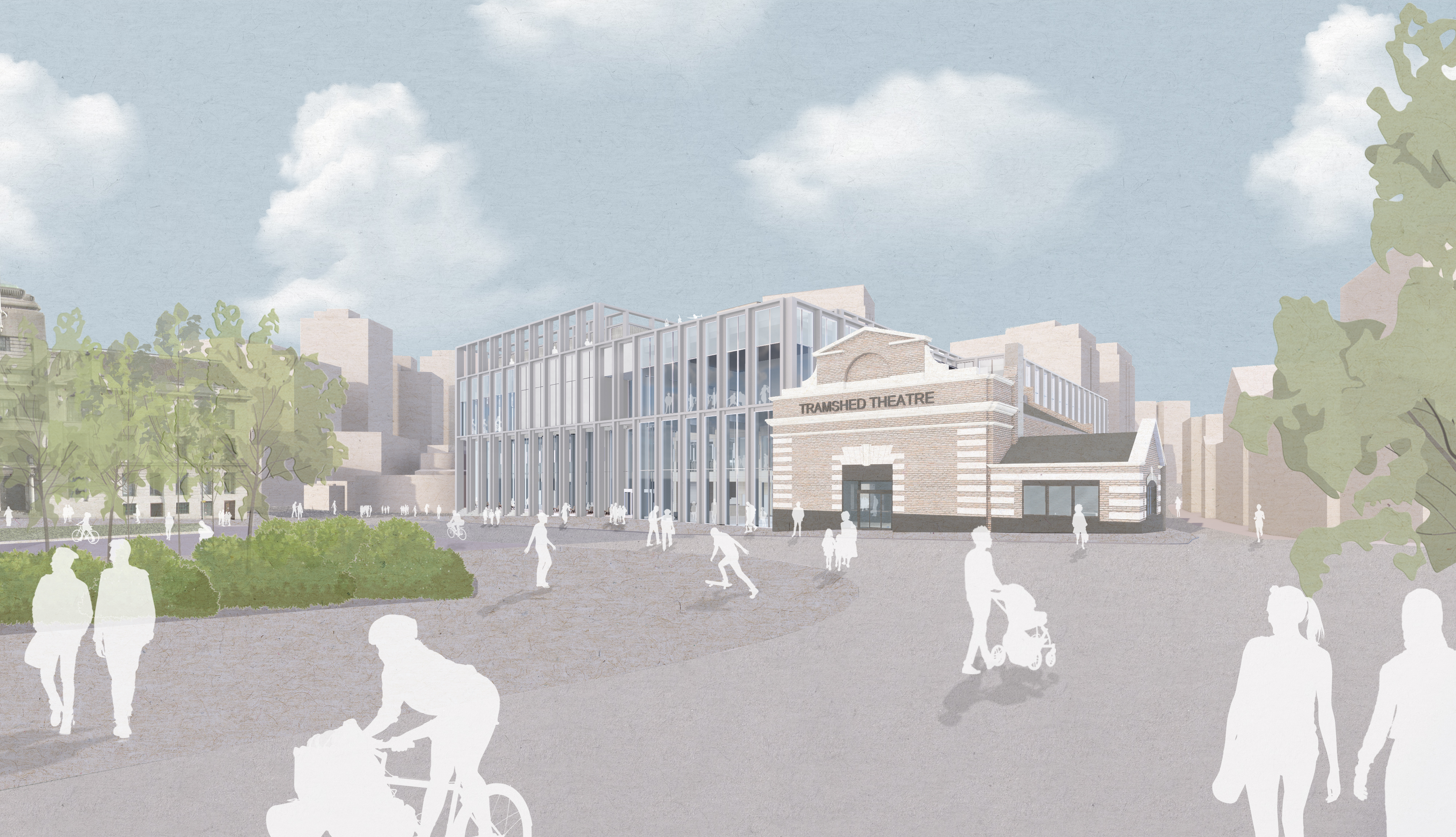 Artists impression of refurbished Tramshed and Woolwich Leisure Centre