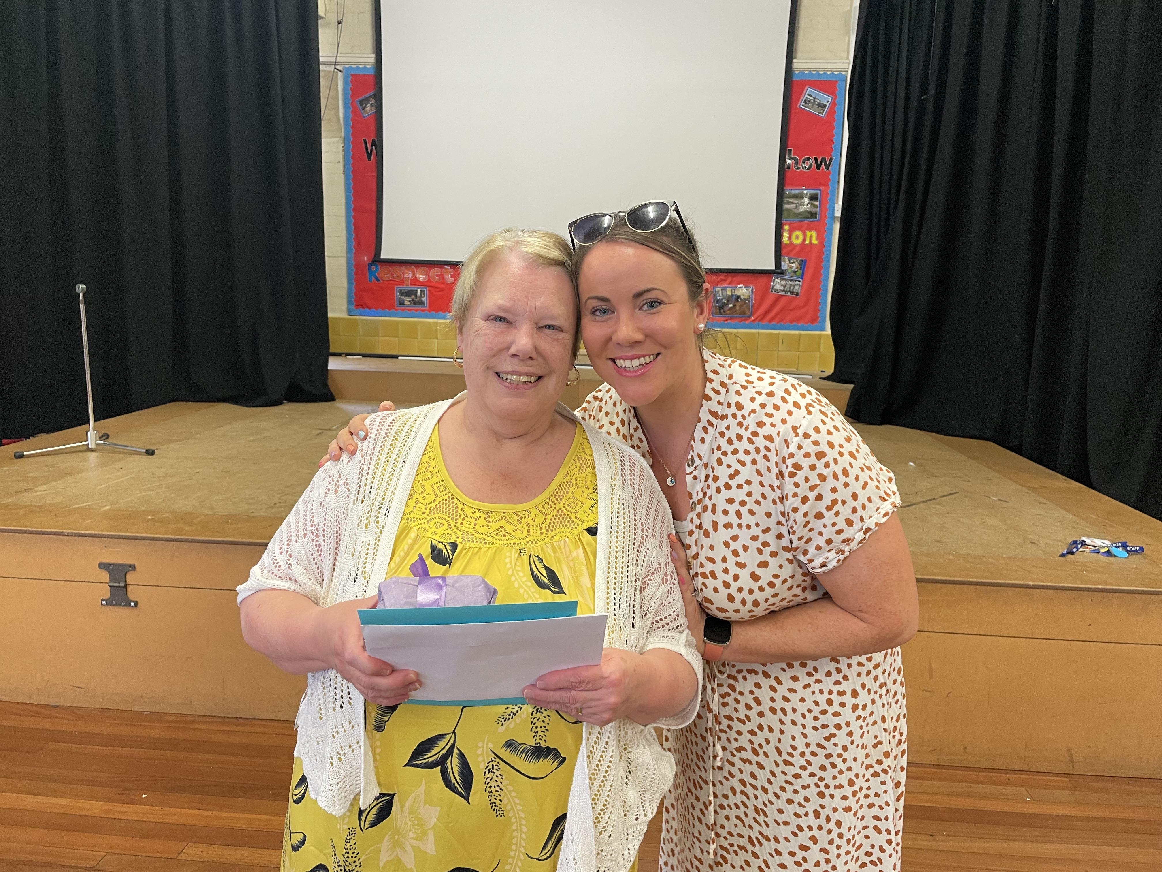 Sue and Acting Headteacher Amy