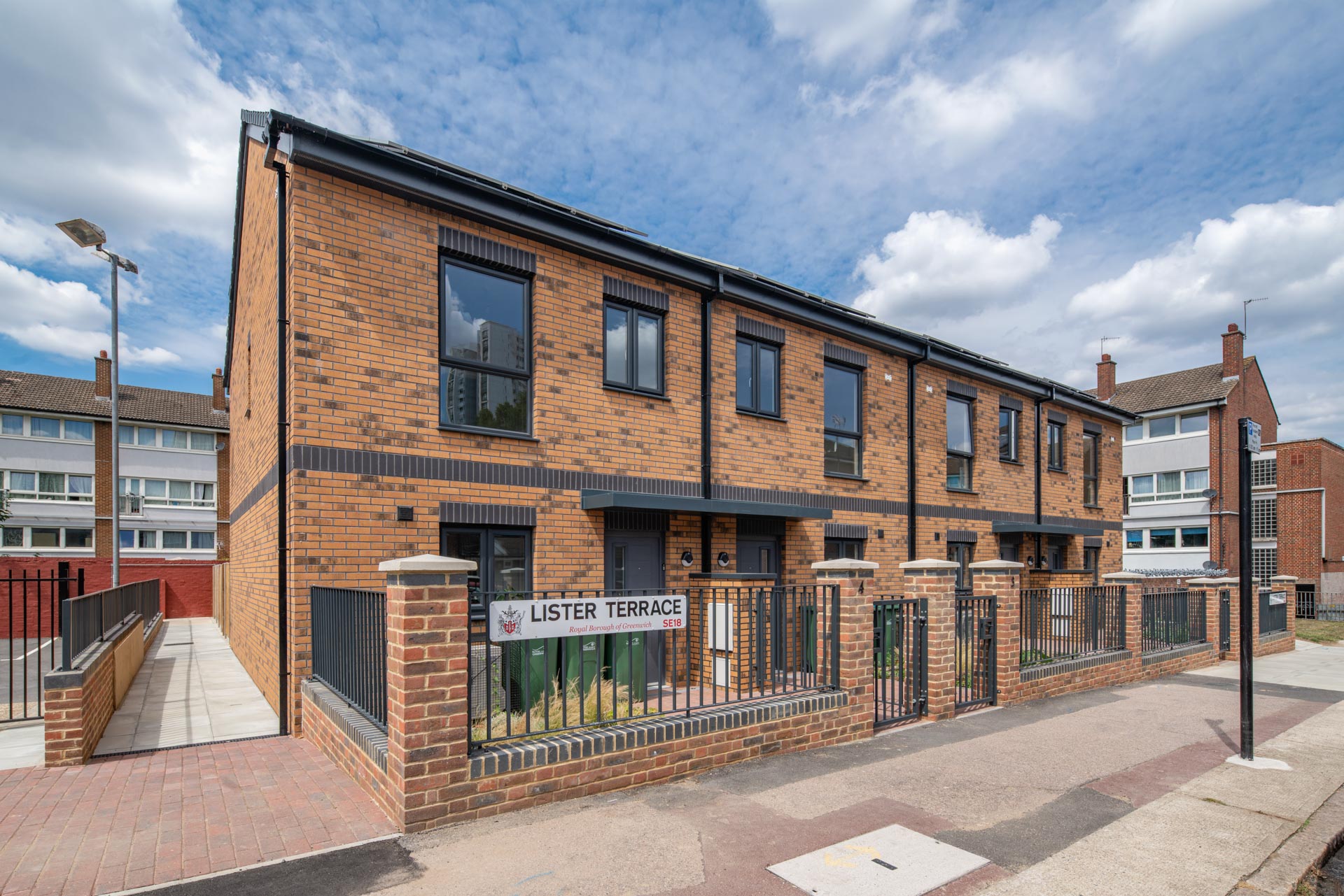 An exterior view of the new homes at Lister Terrace, formerly Robert Street