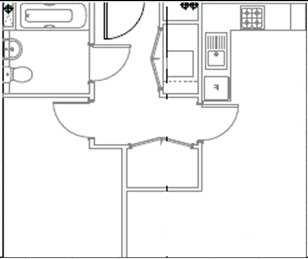 Floor plan of a 1 bed property at Morris Walk North