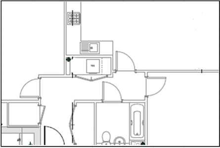 A floorplan of a 2 bed property at Morris Walk North
