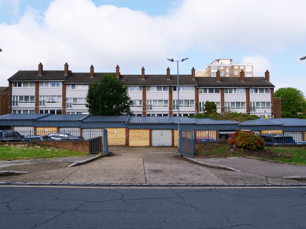 View of Robert Street garages