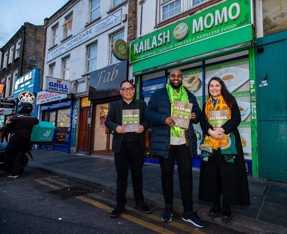 Cllr Khaireh and Cllr Lolavar visit Kailash Momo restaurant in Woolwich