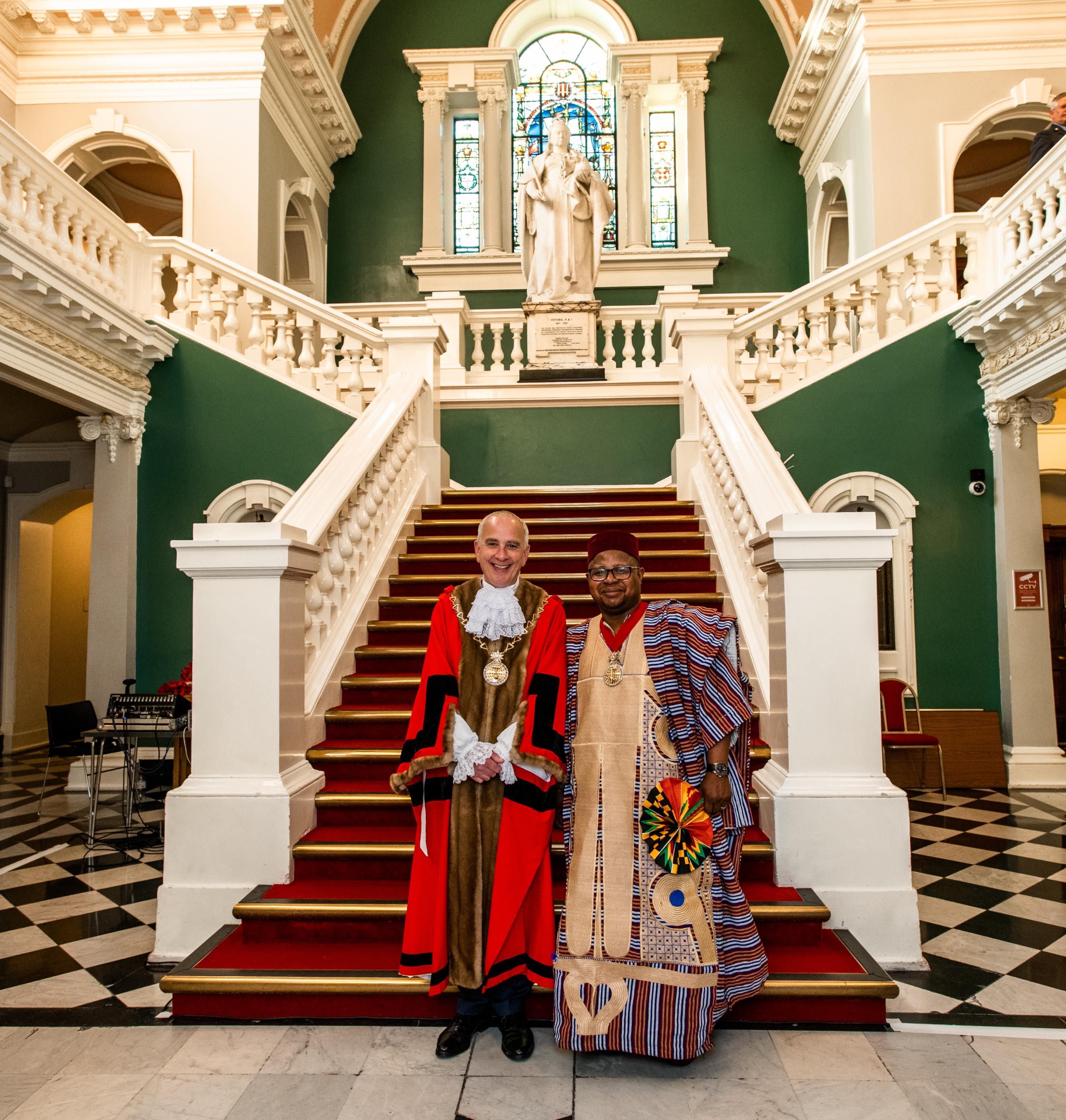 Our new Mayor Cllr Leo Fletcher with Deputy Mayor&nbsp;Cllr Dominic Mbang