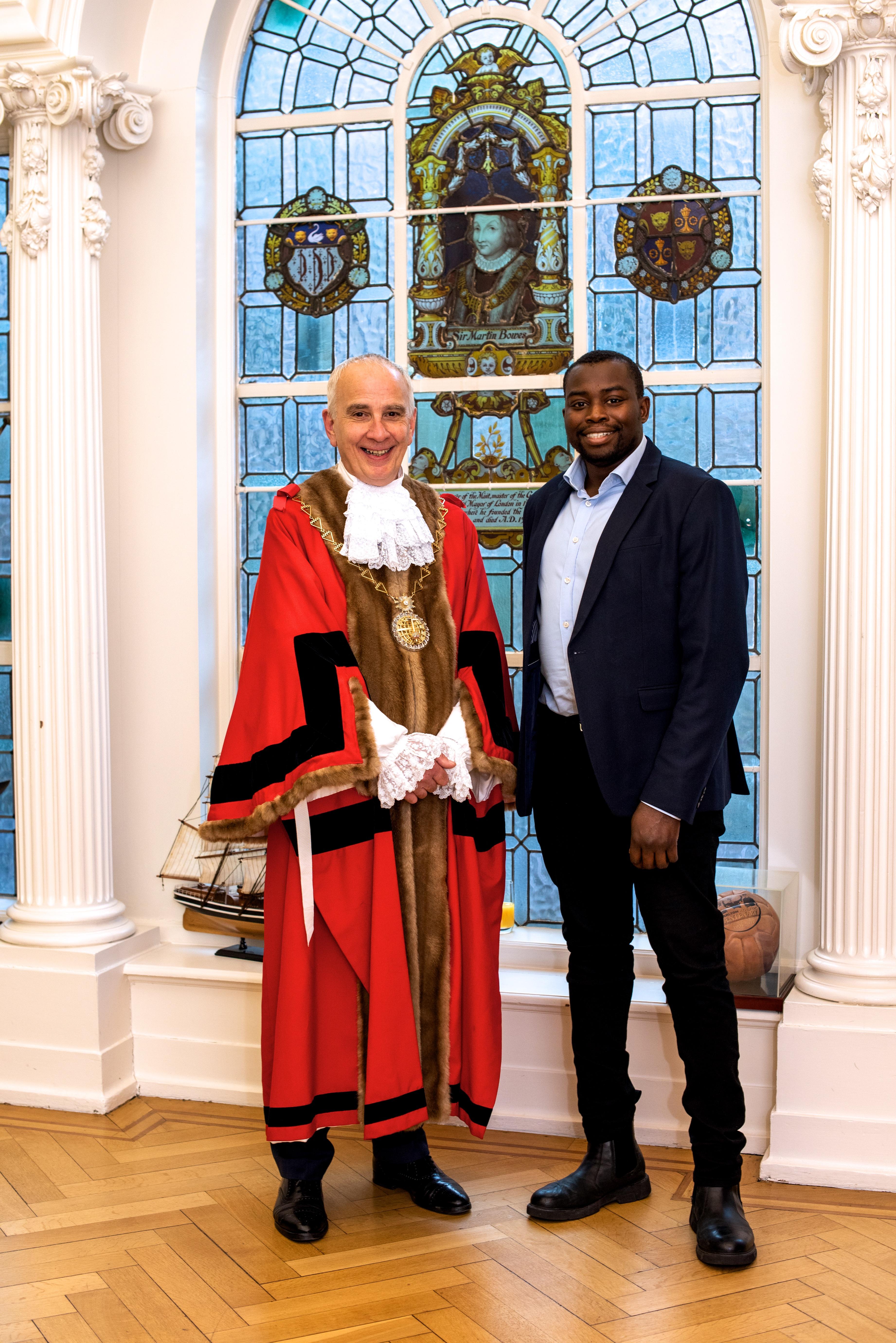 Mayor Cllr Leo Fletcher with Leader of the Royal Borough of Greenwich, Cllr Okereke