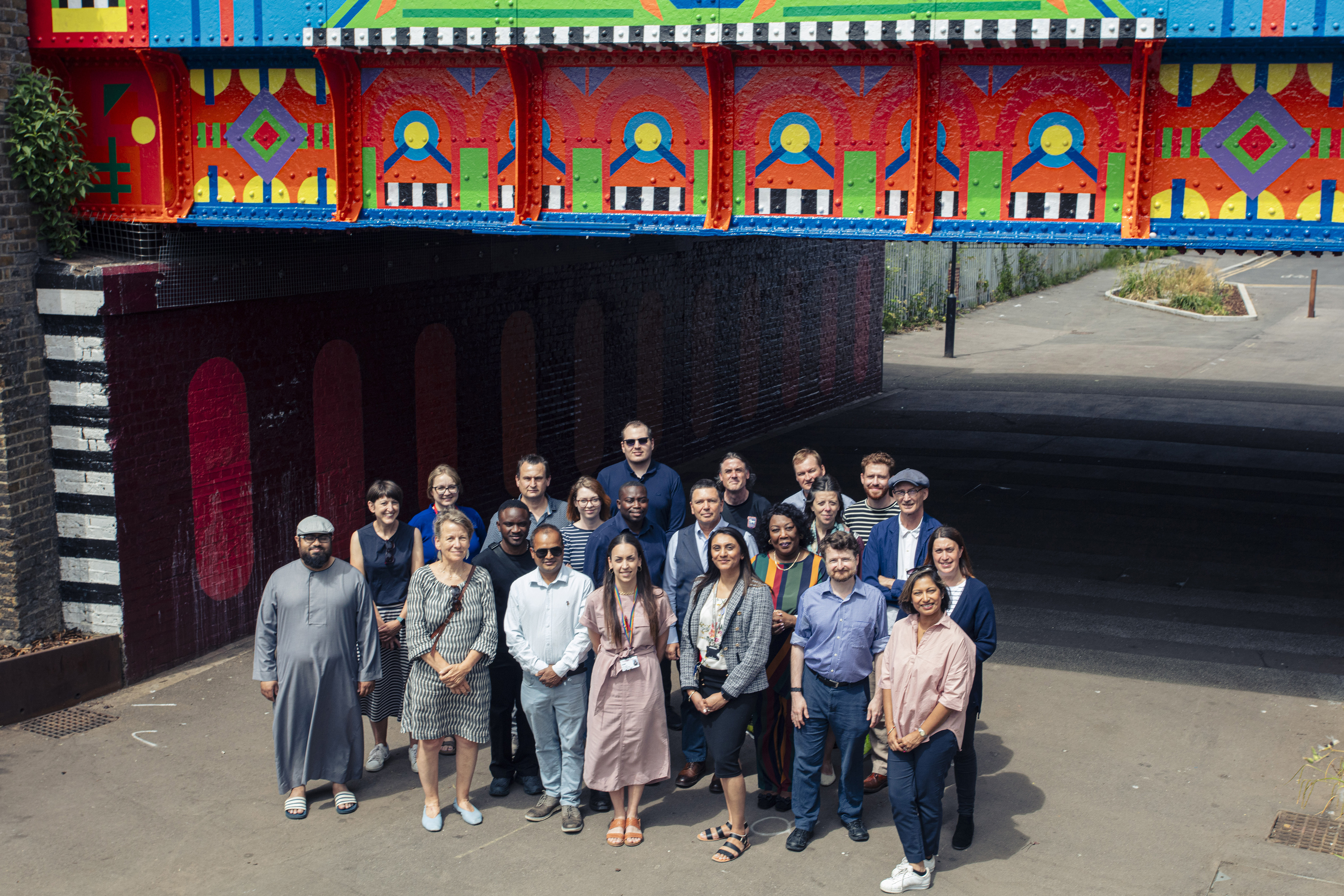 Royal Greenwich councillors with representatives from the Mayor of London’s office, teachers from Plumstead Manor School, local businesses and members of the project team