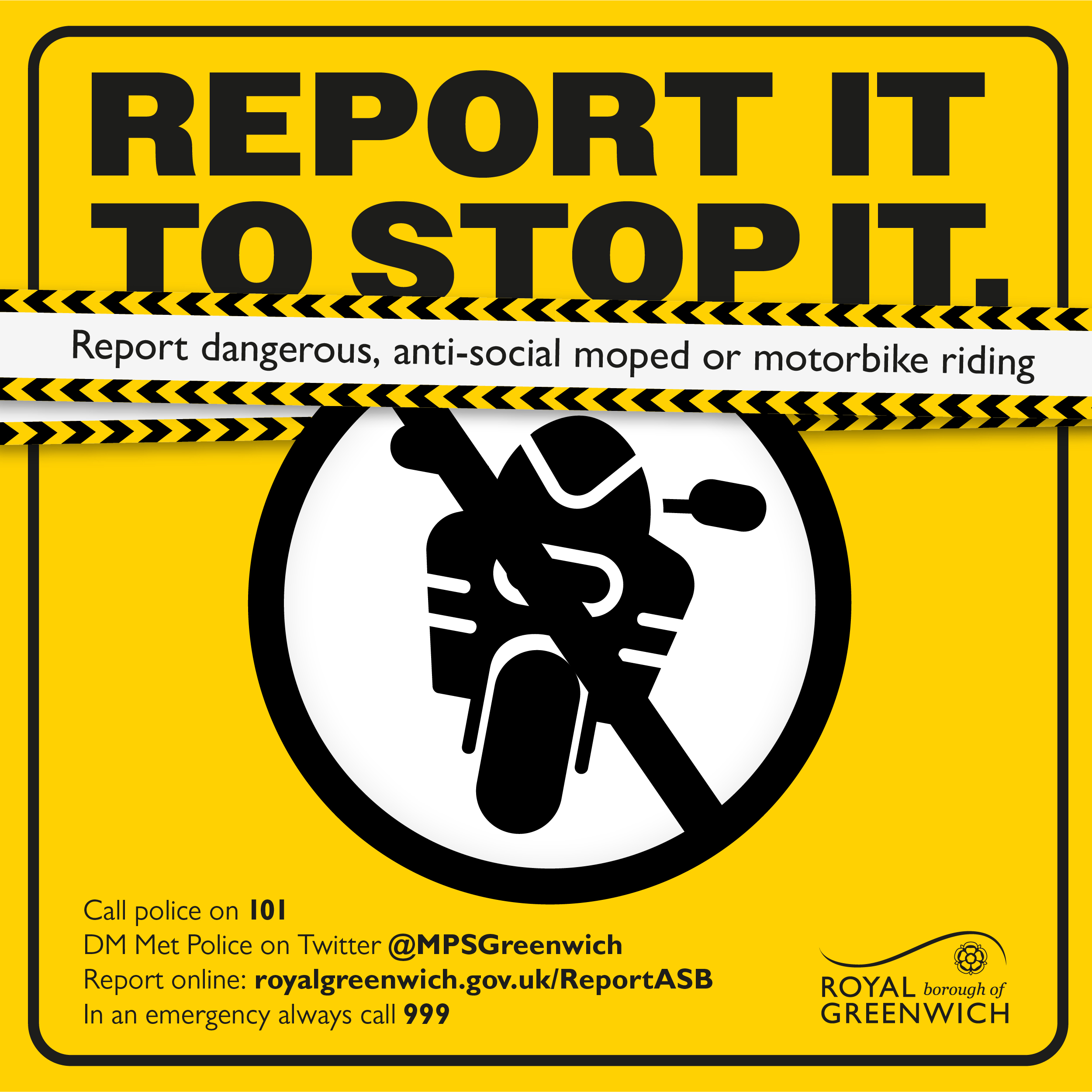 Report it to stop it campaign poster