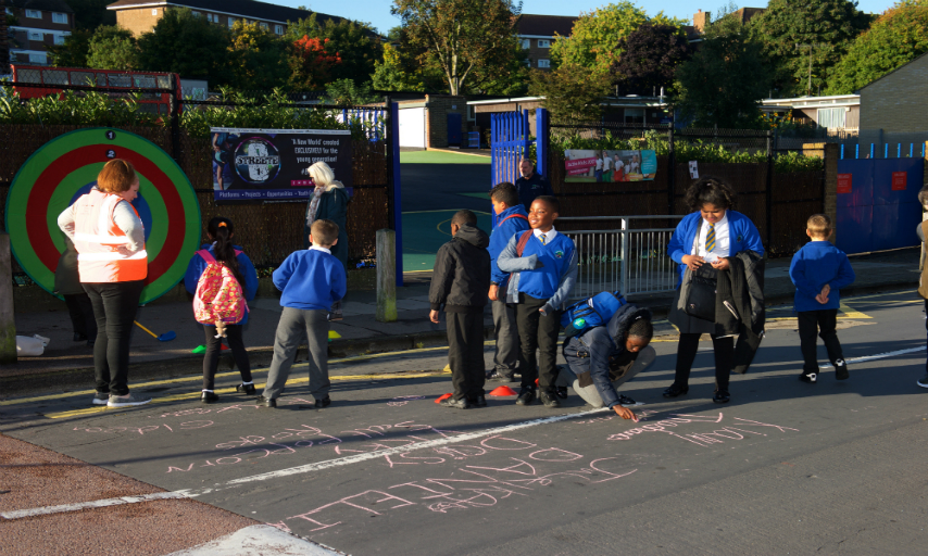 Children playing in the street