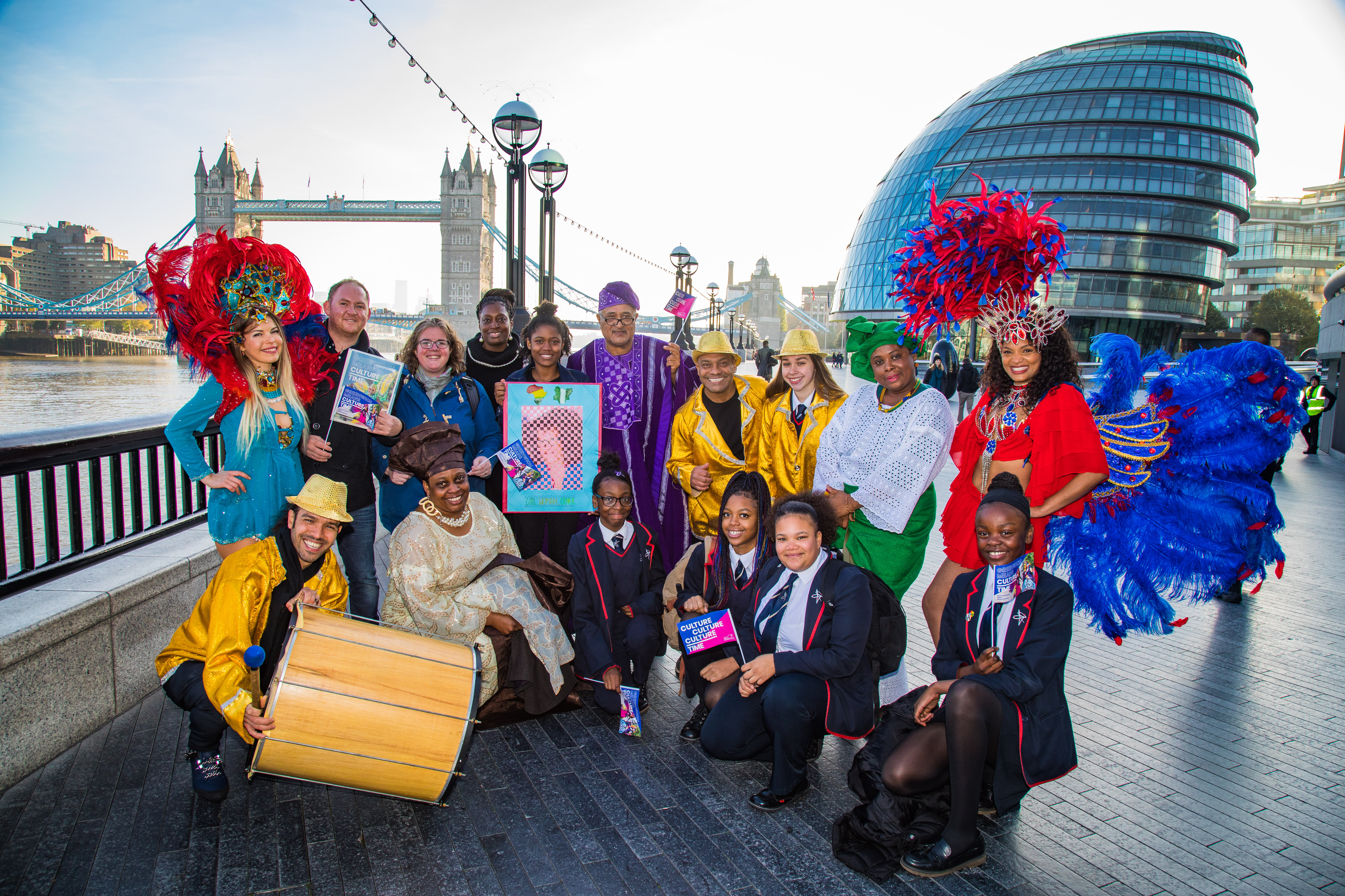 Cllrs and community groups outside City Hall delivering the bid.