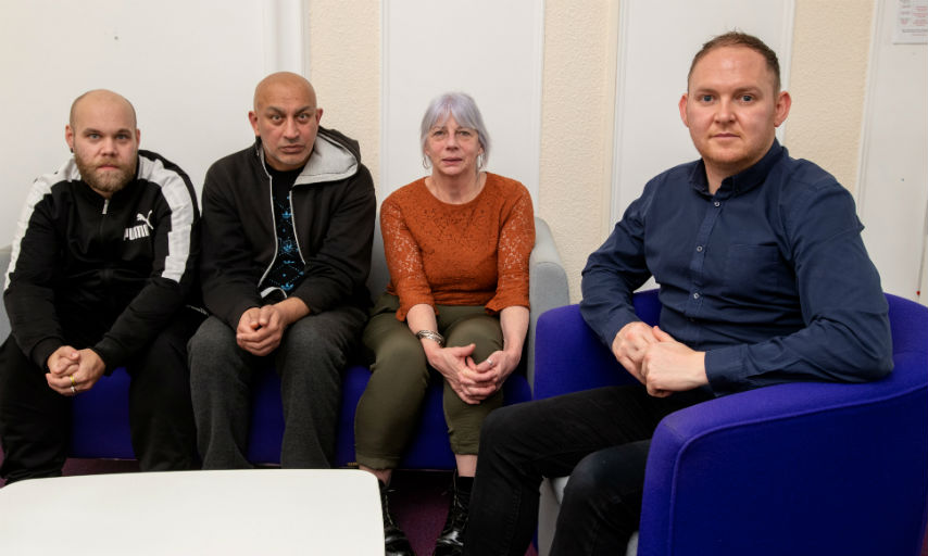 Adam, Talit and Jackie discuss their Universal Credit problems with the leader Cllr Danny Thorpe