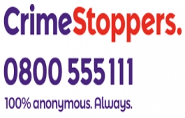 Call Crimestoppers anon line 0800 555 111