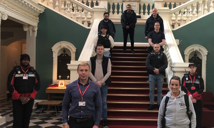 Specialist police officers and Council officers pictured in Woolwich Town Hall