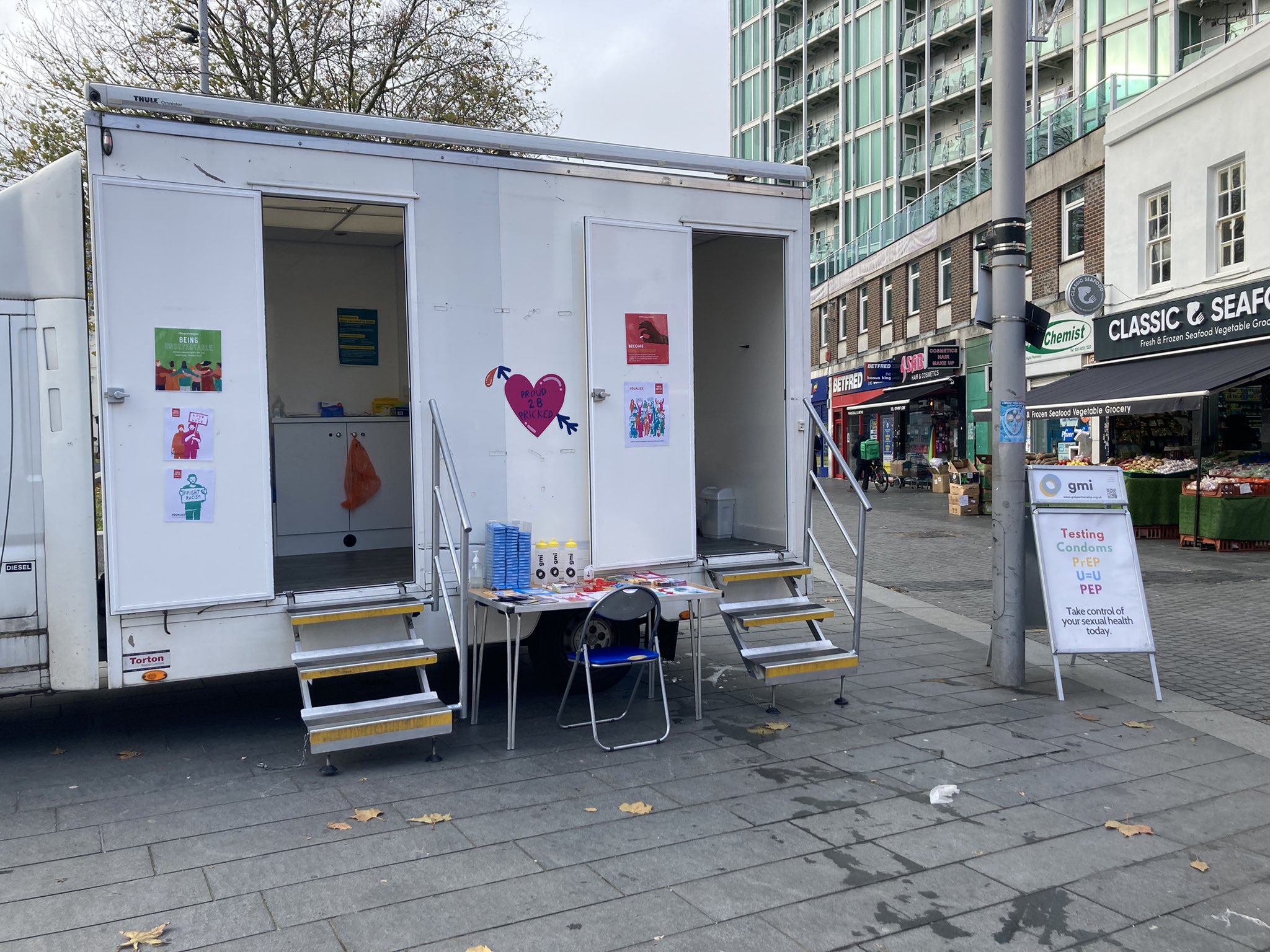 HIV testing bus in Woolwich