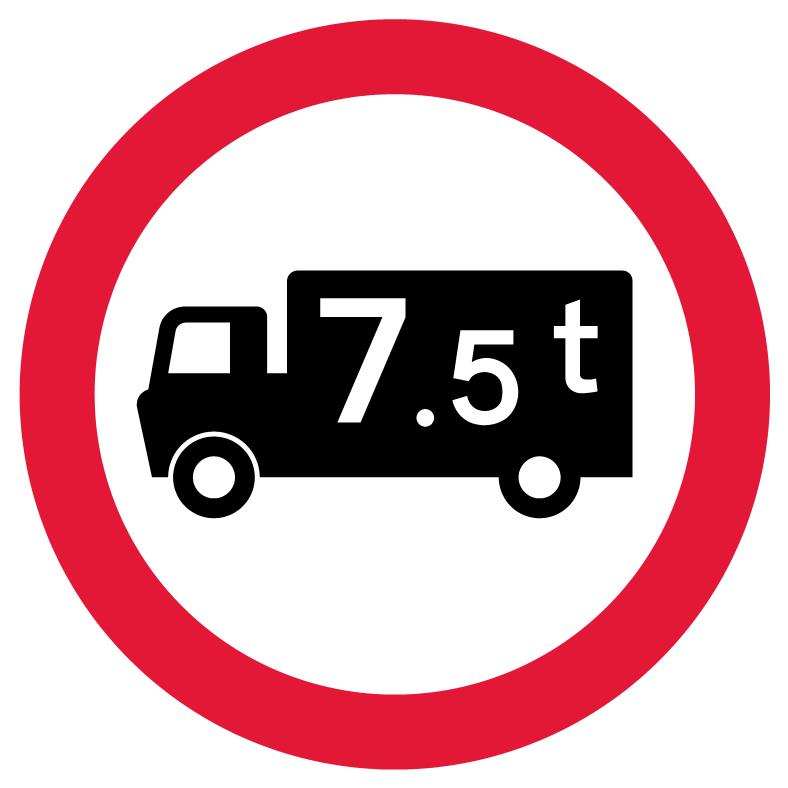 Goods vehicles exceeding the maximum gross weight indicated on the goods vehicle symbol prohibited