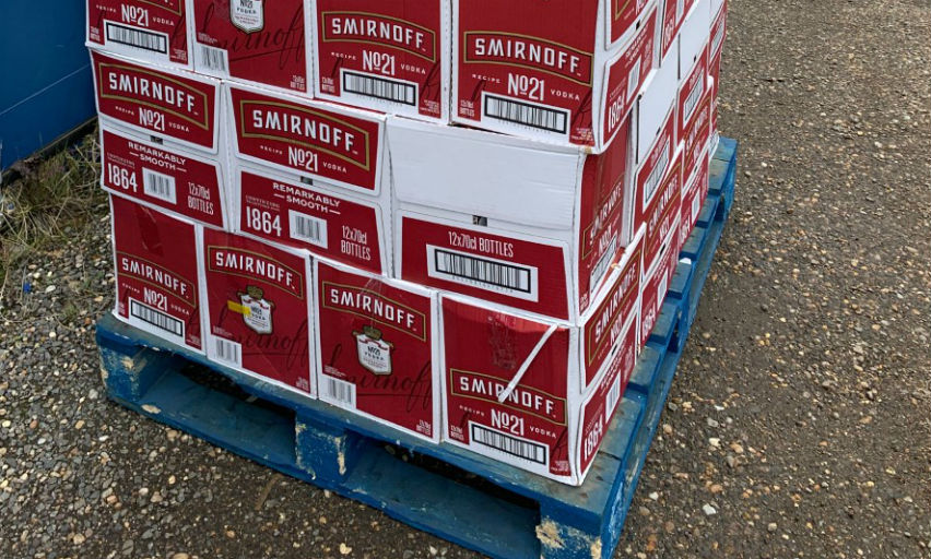 900 bottles of illegal Smirnoff vodka seized in Greenwich.