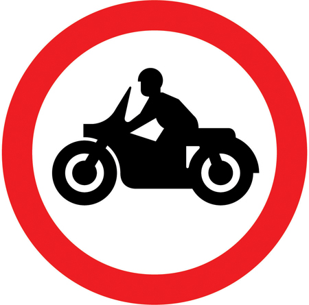 Solo motorcycles prohibited