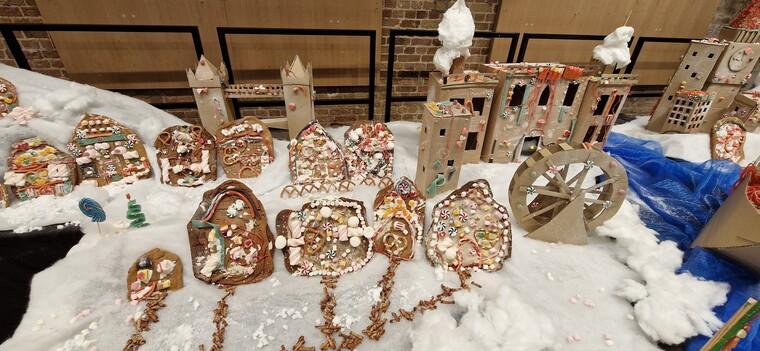 A model town made of gingerbread