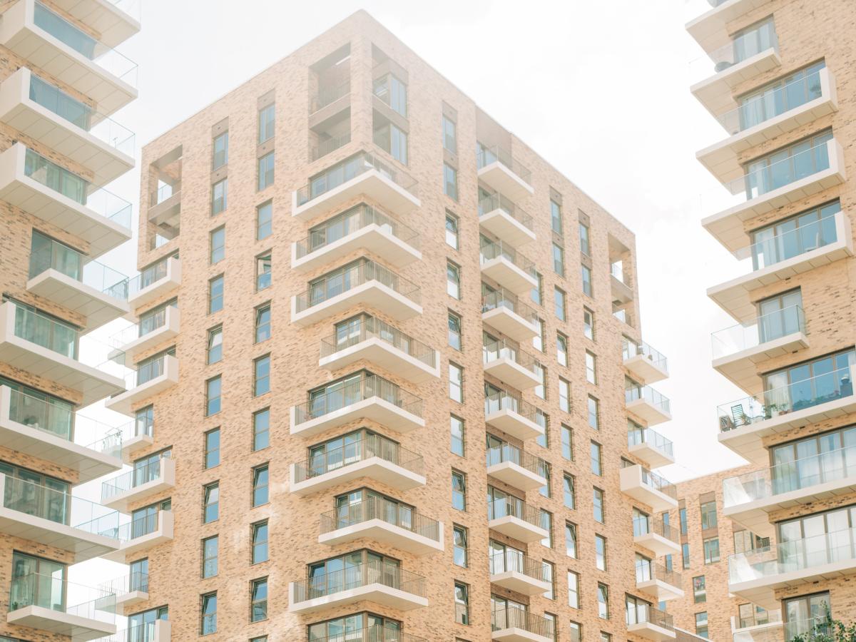 A photo of blocks of apartments at Kidbrooke Village