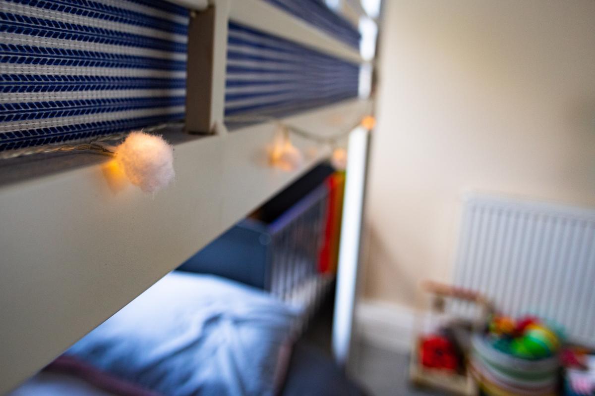 a bunk bed in a room