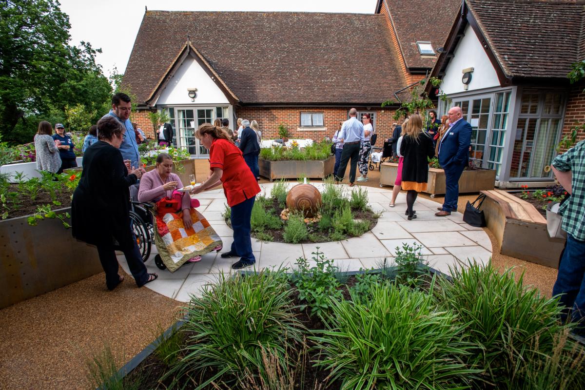 A photo of the sensory garden at Greenwich and Bexley Community Hospice