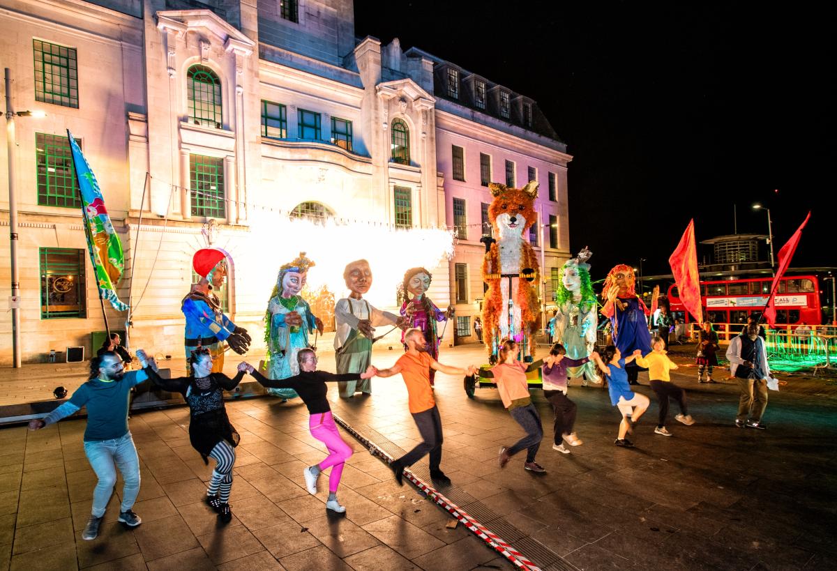 A party in General Gordon Square 