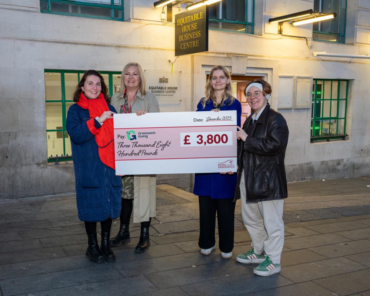 Image showing councillors handing cheque over to Greenwich Giving representatives