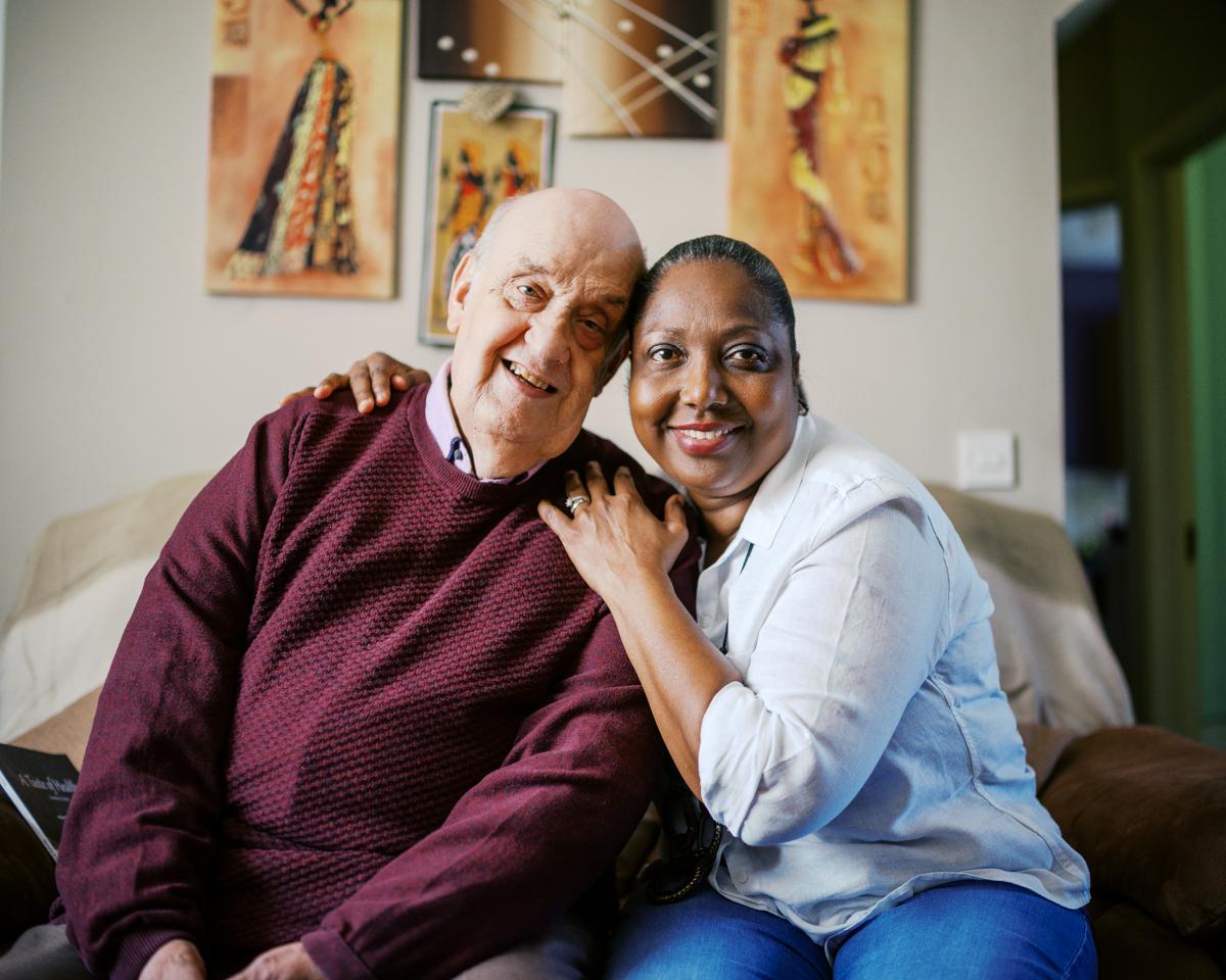 Image of Shared Lives Carer Sandra with Colin, who she cares for. 