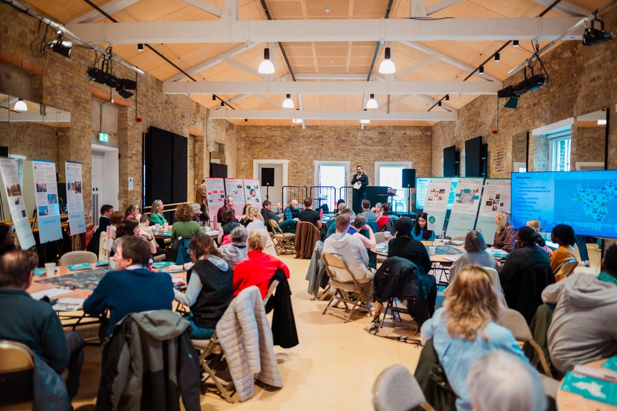 An image of the Big Local Plan Community Assembly at Woolwich Works in action