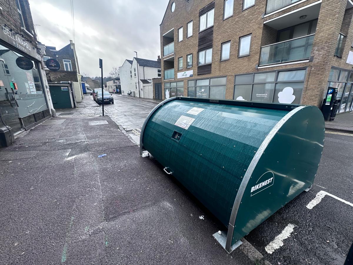 An image of a cycle hanger in the borough