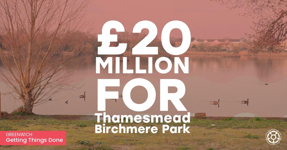£20million Pride of Place funding for Thamesmead Birchmere Park