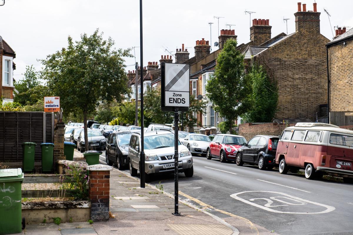 A road full of cars.