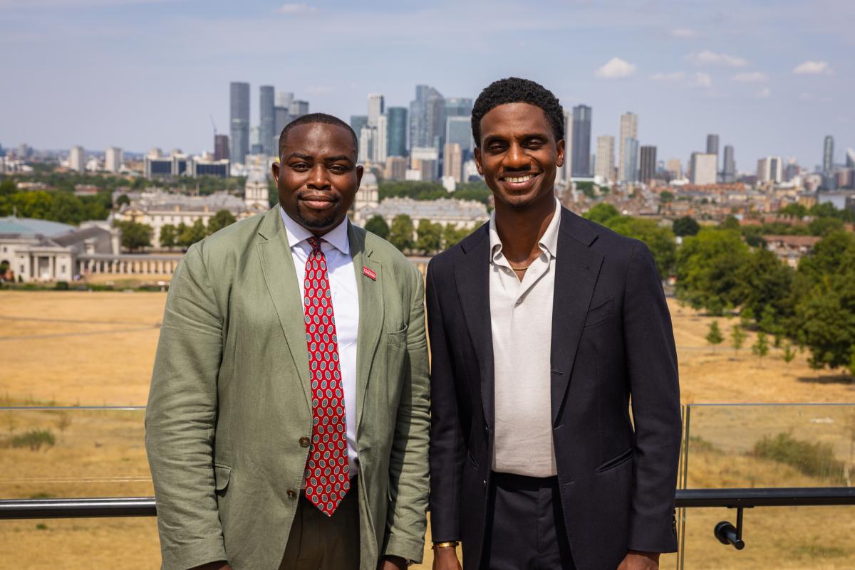 Cllr Anthony Okereke Council-Leader of the Royal Borough of Greenwich with the Mayor of Cleveland in Greenwich Park.jpg