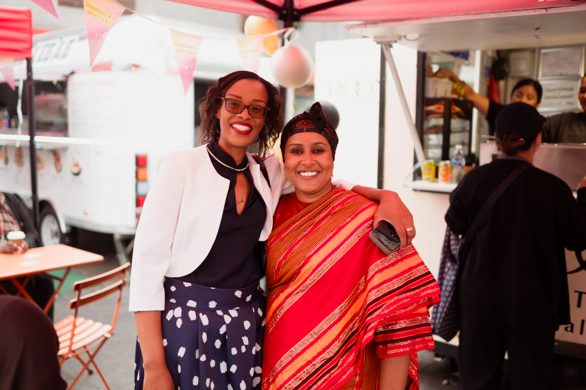 Cllr Asli Mohammed with Safiya Hassan, Founder of Roon's Catering