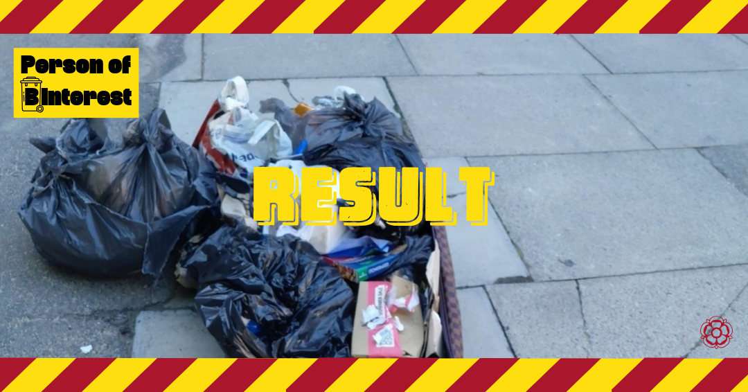 Fly-tipped waste on street
