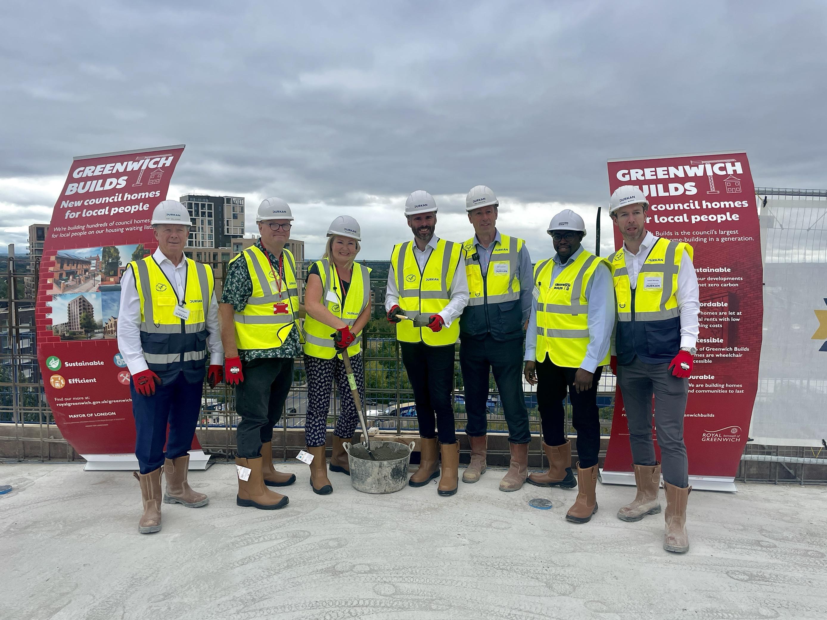Topping out ceremony for 122 new council homes in Kidbrooke
