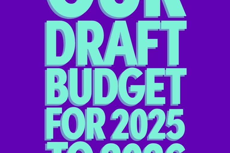 Our draft budget for 2025 to 2026