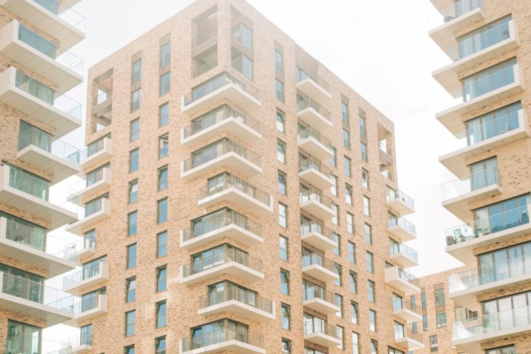 A photo of blocks of apartments at Kidbrooke Village
