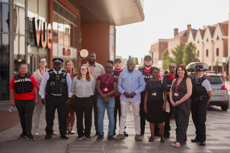 A group including Anthony Okereke and Rachel Taggart-Ryan in Eltham